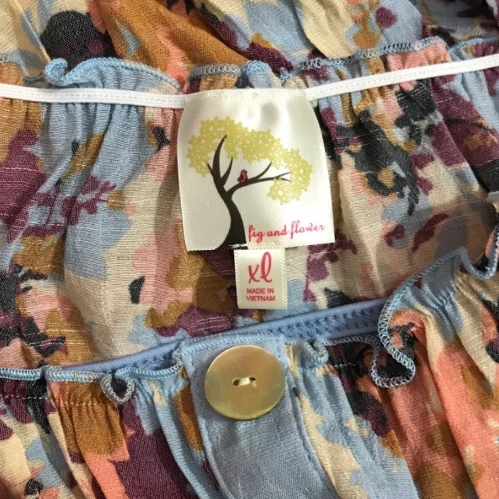 Anthropologie Fig and Flower Boho Maxi Dress XL - Picture 8 of 12